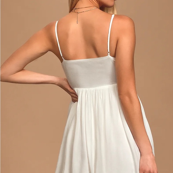 Lulus Daisy Petal Pickin’ Ivory Embroidered Dress - Picture 4 of 9